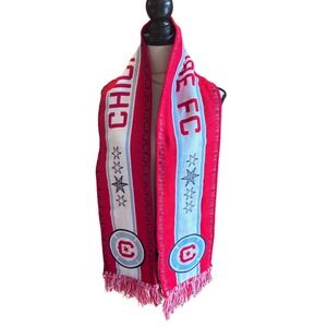 Ruffneck Chicago Fire FC MLS Soccer Scarf Por Siempre Rojo Red White Blue NWT